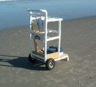 homemade pvc fishing cart